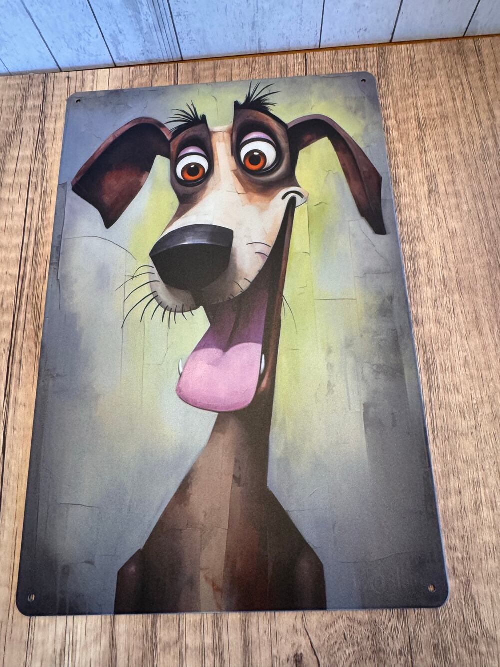 Brown Dog Metal Sign Dog Lover Gift Decor Gift Idea Rescue Hound Dog NEW!
